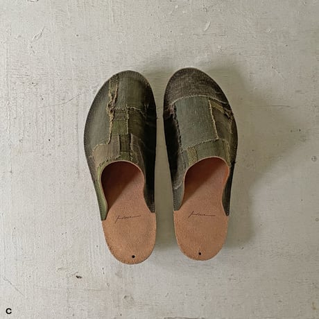 継ぎ接ぎ端布のルームシューズ　L / M
