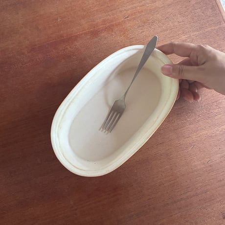 耐熱楕円グラタン皿　白