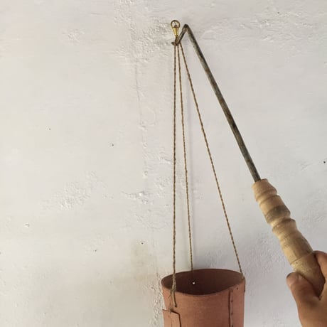 Hanging Planter Pot   (Natural/White)