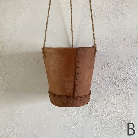 Hanging Planter Pot   (Natural/White)
