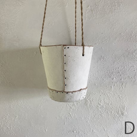 Hanging Planter Pot   (Natural/White)
