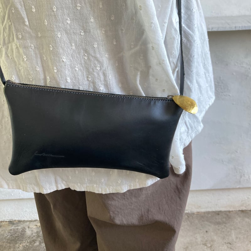 レザーポーチ(wallet set) ブラック/ブラウン | On the river WEB