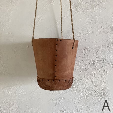 Hanging Planter Pot   (Natural/White)