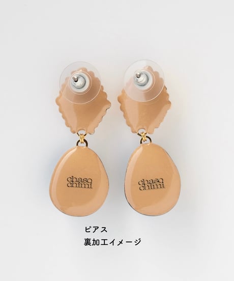 ２連ドロップ ピンク×シルバー【ピアスorイヤリング】