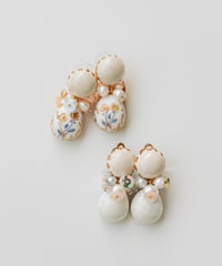 ２連ドロップ パールコラージュ【ピアス/イヤリング】A,B