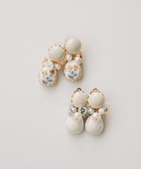 ２連ドロップ パールコラージュ【ピアス/イヤリング】A,B