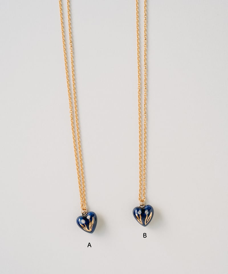 CHIEKO+】heart stock necklace ハートネックレス heart necklace