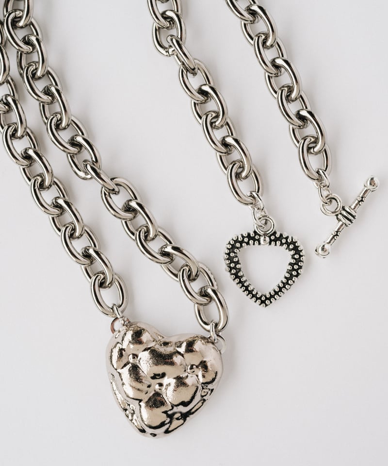 ハートモチーフネックレス シルバー | chasochimi