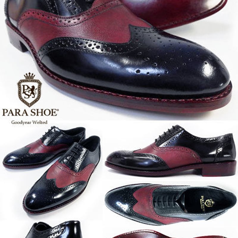 PARASHOE 本革底(レザーソール)コンビ ウィングチップ PARASHOE 本革底(レザーソール)コンビ ウィングチップ