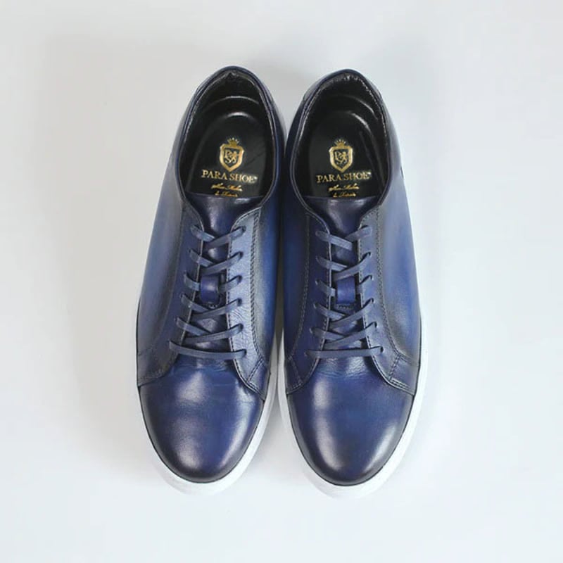 PARASHOE 本革 レースアップ レザースニーカー カジュアル PARASHOE 本革 レースアップ レザースニーカー カジュアル