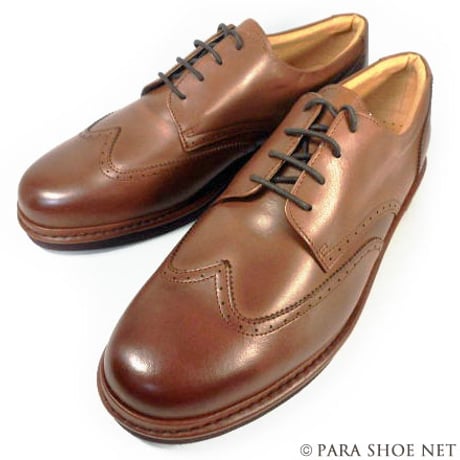Rinescante Valentiano 本革 ウィングチップ ビジネスシューズ 4E 茶色 27.5cm 28cm 29cm 30cm【大きいサイズ（ビッグサイズ）革靴】(3733k-lbr)