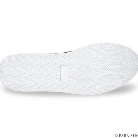 PARASHOE 本革 レザースニーカー カジュアルシューズ 手染めアンティーク黒（パティーヌ ブラック）3E（EEE）【オパンケ製法・メンズ 革靴・紳士靴】(PSMO-1901-BLK)