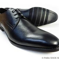PARASHOE 本革 プレーントゥ ビジネスシューズ 黒 4E 27.5cm、28cm、28.5cm、29cm、29.5cm、30cm、31cm、32cm【大きいサイズ革靴】(PS1809-BLK)