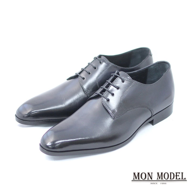 新品未使用品✨定価3万超　MON MODEL プレーントゥ　マッケイ製法　革靴 MON MODEL 本革 プレーントゥ ビジネスシューズ 手染めアンティーク黒