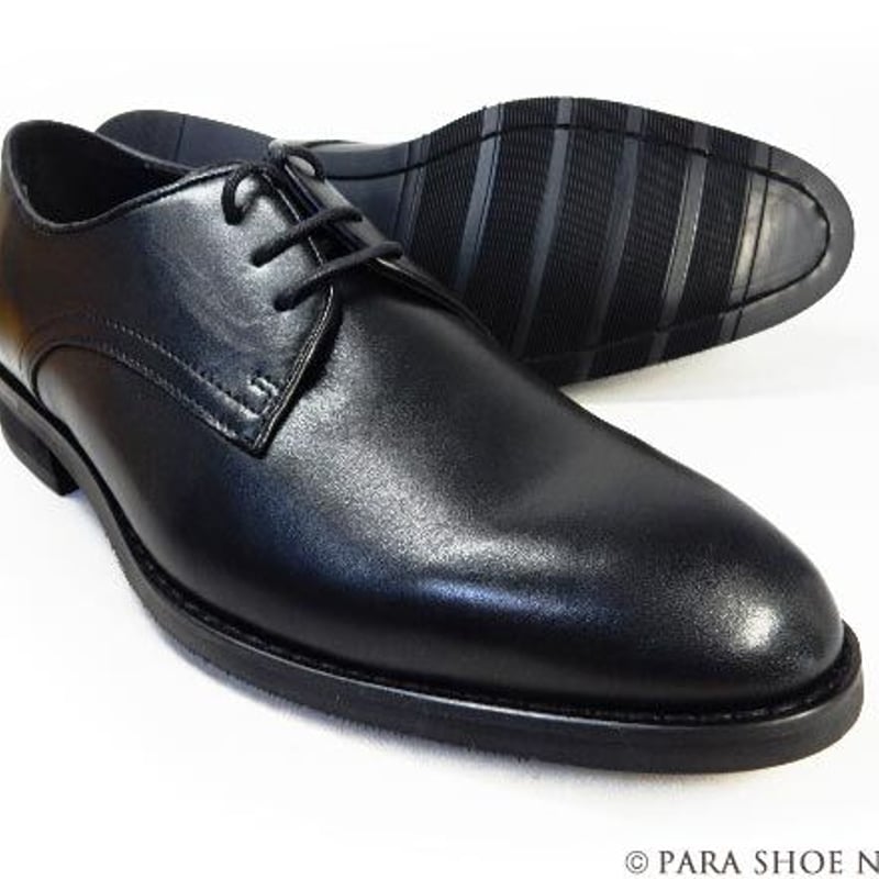 PARASHOE 本革 プレーントゥ ビジネスシューズ 黒 3E(EEE)22cm PARASHOE 本革 プレーントゥ ビジネスシューズ 黒 3E(EEE)22cm