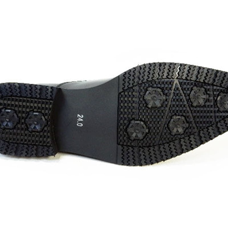 靴 FCBarcelonaUK4/23.5cm PARASHOE 本革 内羽根ストレートチップ ビジネスシューズ 黒 3E（EEE