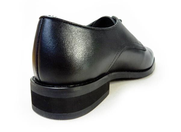 PARASHOE 本革 プレーントゥ ビジネスシューズ 黒 3E（EEE）22cm
