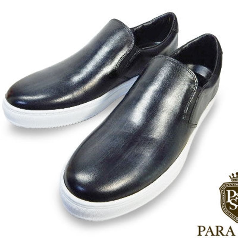 PARASHOE 本革 スリッポン レザースニーカー カジュアルシューズ