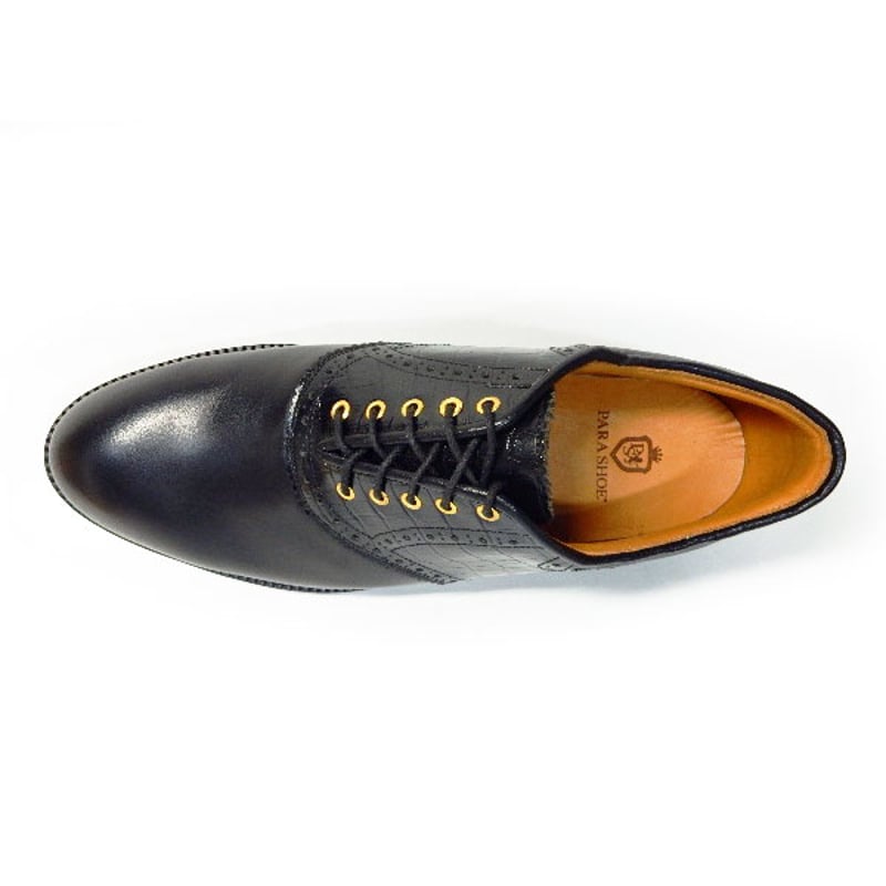新品未使用 PARA SHOE オーダーゴルフシューズ PARASHOE 本革 ハンドメイド クラシック ゴルフシューズ サドル