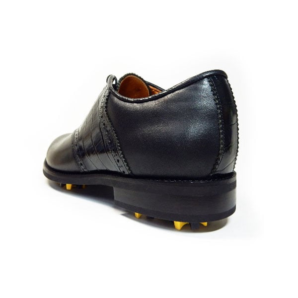 PARASHOE 本革 ハンドメイド クラシック ゴルフシューズ サドル