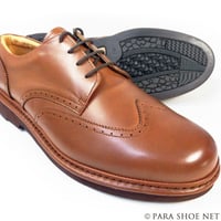 MON MODEL 本革 プレーントゥ ビジネスシューズ 手染めアンティーク濃