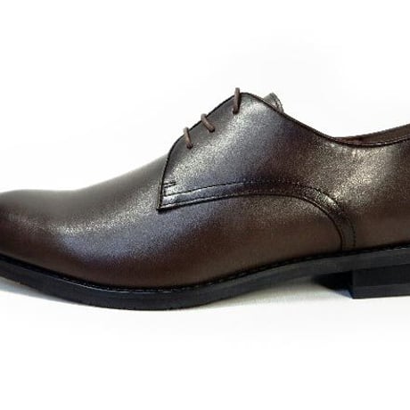 PARASHOE 本革プレーントゥ ビジネスシューズ 濃茶 4E 27.5cm、28cm、28.5cm、29cm、29.5cm、30cm、31cm、32cm【大きいサイズ革靴】(PS1809-DBR)