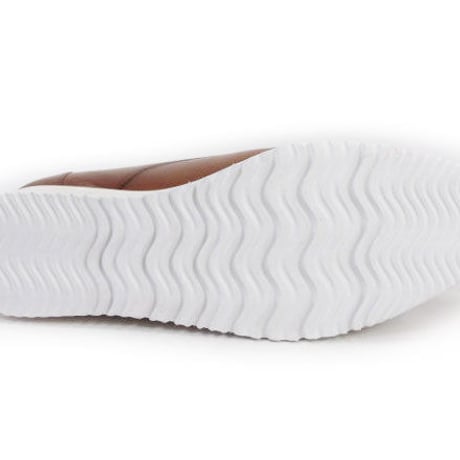 PARASHOE 本革  プレーントゥ ビジネスカジュアルシューズ 厚底白ソール 3E（EEE）茶色 22cm～32cm【メンズ革靴・紳士靴／大きいサイズ、小さいサイズあり】（PS-1811-BR）