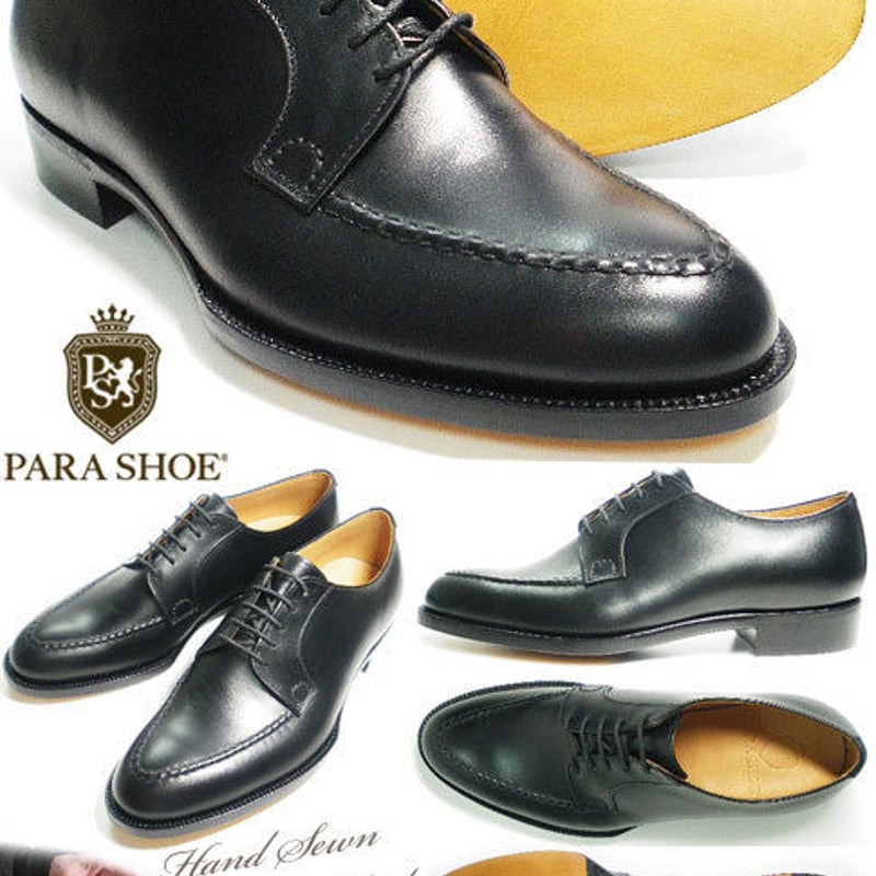 PARASHOE ハンドソーンウェルト製法 本革底 スキンステッチUチップ