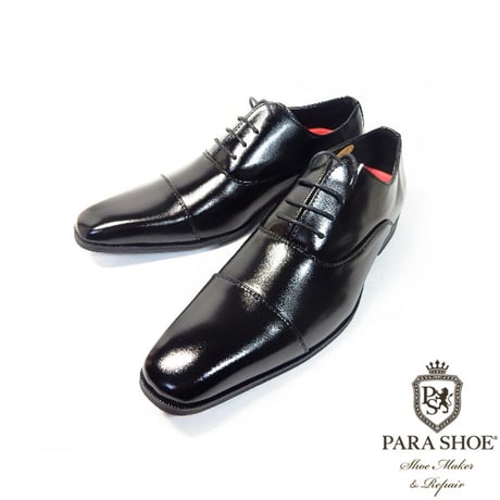 PARASHOE 内羽根ストレートチップ ビジネスシューズ 黒  23cm（23.0cm）23.5cm、24cm（24.0cm）【小さいサイズ紳士靴/PS11200-BLK】