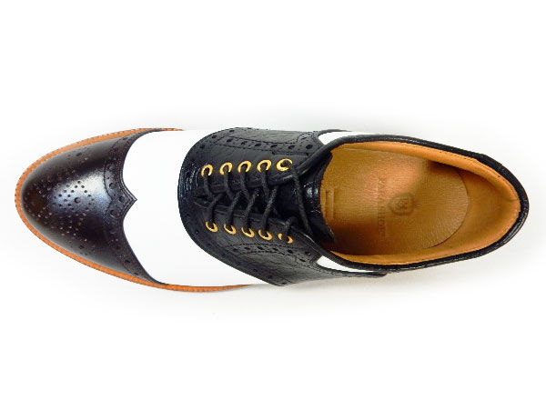 クラシック本皮ブロークゴルフシューズ PARASHOE 本革底（レザーソール）ハンドメイド クラシック