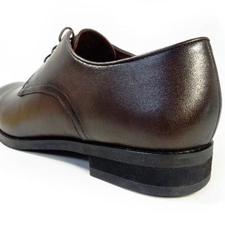 PARASHOE 本革プレーントゥ ビジネスシューズ 濃茶 4E 27.5cm、28cm、28.5cm、29cm、29.5cm、30cm、31cm、32cm【大きいサイズ革靴】(PS1809-DBR)