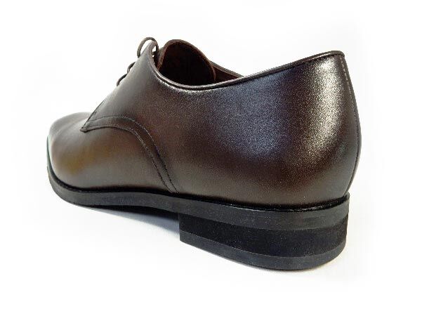 新品未使用　HINABISHI プレーントゥシューズ　革靴　ブラウン PARASHOE 本革プレーントゥ ビジネスシューズ 濃茶 4E 27.5cm