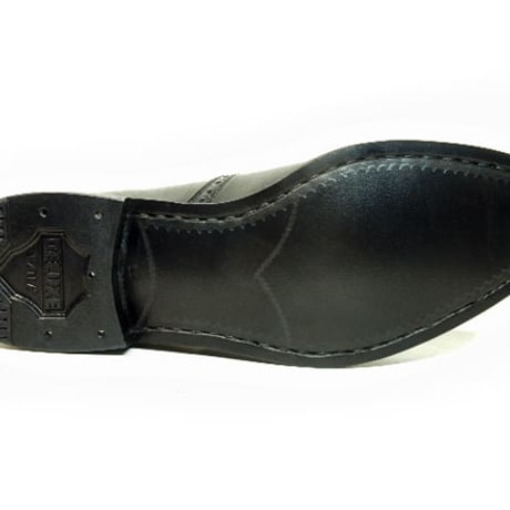 PARASHOE ハンドメイド（マッケイ製法）本革 メダリオン ヴァンプスリッポン ビジネスシューズ 黒 3E（EEE）22cm～32cm【メンズ革靴・紳士靴・日本製】(PSY-1012M-BLK)