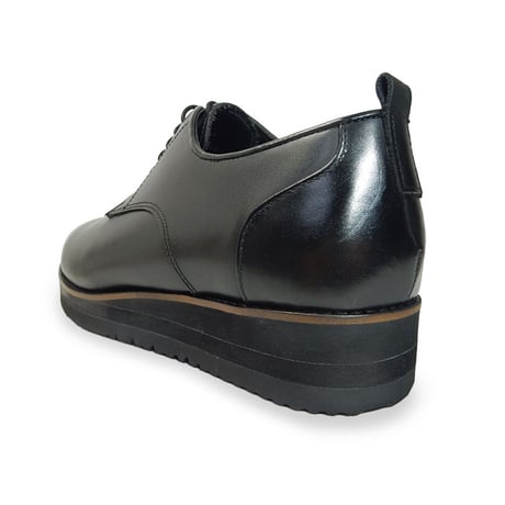 PARASHOE 本革 プレーントゥ 厚底ビジネスシューズ（ビジネススニーカー・ドレススニーカー・ポストマンシューズ）3E 黒【ビジカジ革靴／大きいサイズ・小さいサイズ対応】(PS-1821-BLK)
