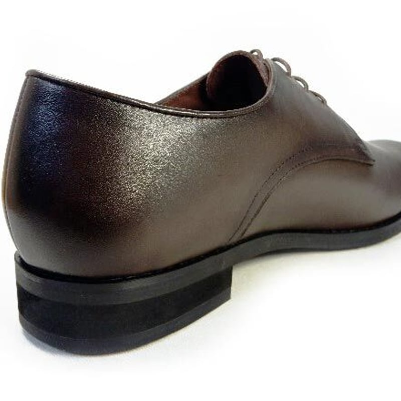 PARASHOE 本革プレーントゥ ビジネスシューズ 濃茶 4E 27.5cm、28cm、28