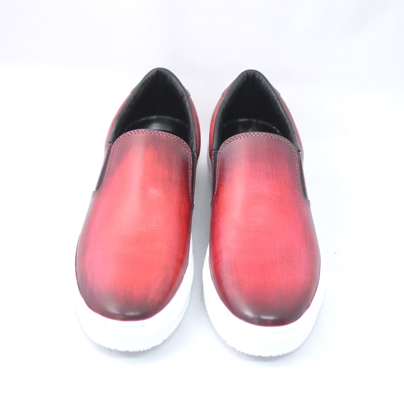 PARASHOE 本革 スリッポン レザースニーカー カジュアルシューズ PARASHOE 本革 スリッポン レザースニーカー カジュアルシューズ