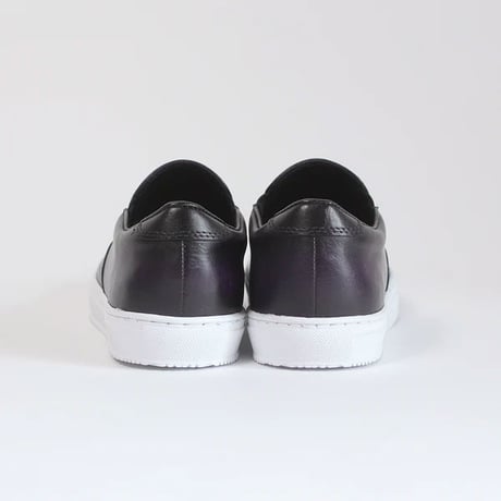 PARASHOE（パラシュー）本革スリッポン レザースニーカーカジュアルシューズ 手染めアンティーク紫（パティーヌ パープル）3E（EEE）【オパンケ製法・革靴・紳士靴】(PSMO1902-PPL)