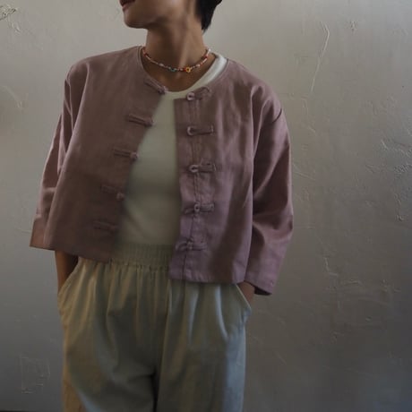linen china blouse