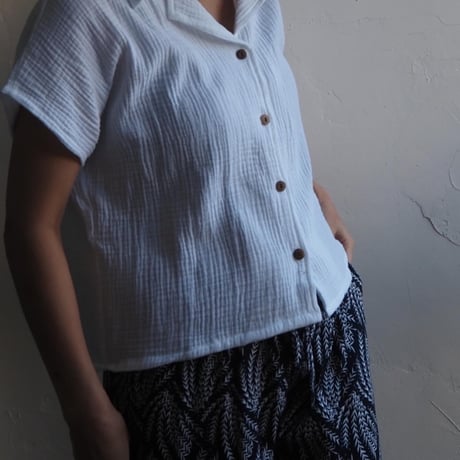 gaze cotton short sleeve shirt