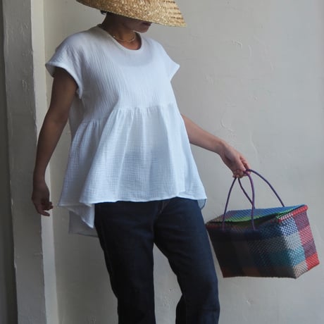 gaze cotton 3way blouse