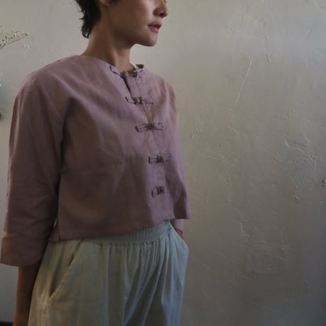 linen china blouse