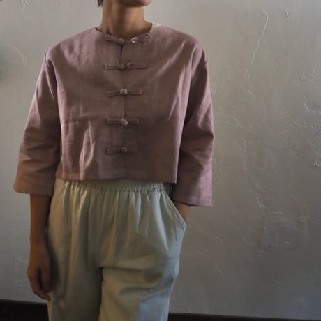 linen china blouse