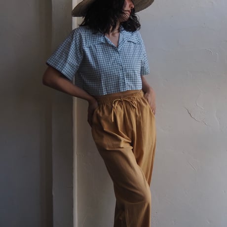 plaid bolero blouse