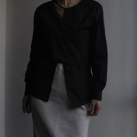 belt asymmetric blouse