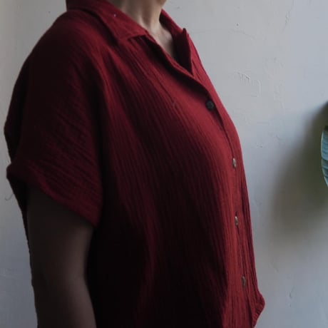 gaze cotton short sleeve shirt