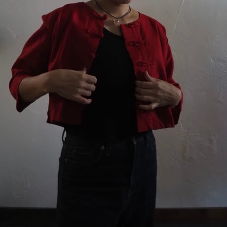 linen china blouse
