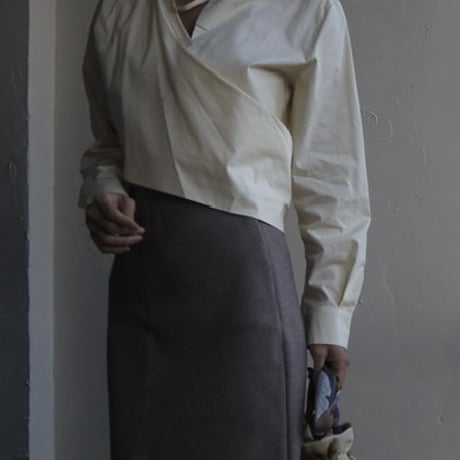 belt asymmetric blouse