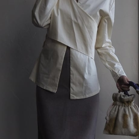 belt asymmetric blouse