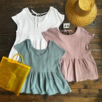 gaze cotton 3way blouse