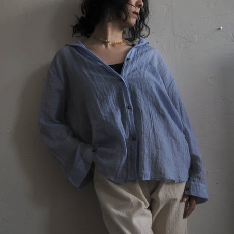 gaze cotton shirt - cold colors -